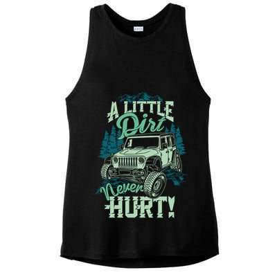 A LITTLE DIRT NEVER HURT Ladies PosiCharge Tri-Blend Wicking Tank