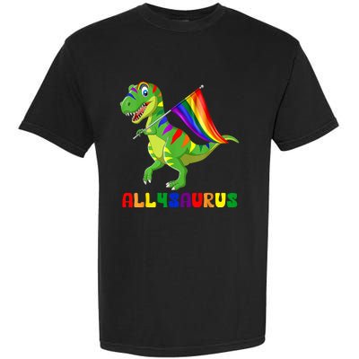 Allysaurus LGBT Dinosaur Rainbow Flag Ally LGBT Pride Garment-Dyed Heavyweight T-Shirt