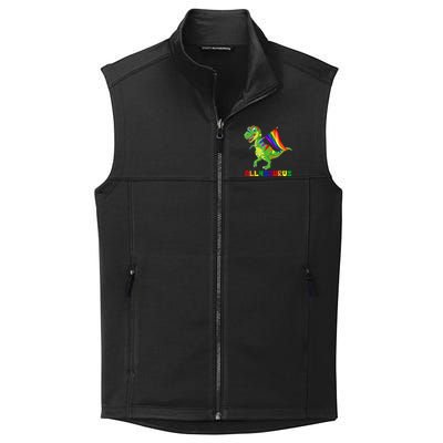 Allysaurus LGBT Dinosaur Rainbow Flag Ally LGBT Pride Collective Smooth Fleece Vest