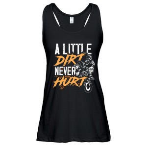 A Little Dirt Never Hurt Funny Motocross Dirt Bike Ladies Essential Flowy Tank