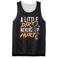 A Little Dirt Never Hurt Funny Motocross Dirt Bike Mesh Reversible Basketball Jersey Tank