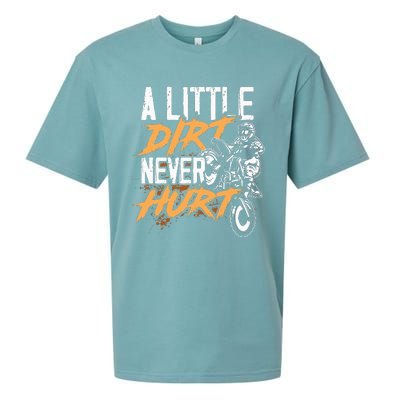 A Little Dirt Never Hurt Funny Motocross Dirt Bike Sueded Cloud Jersey T-Shirt