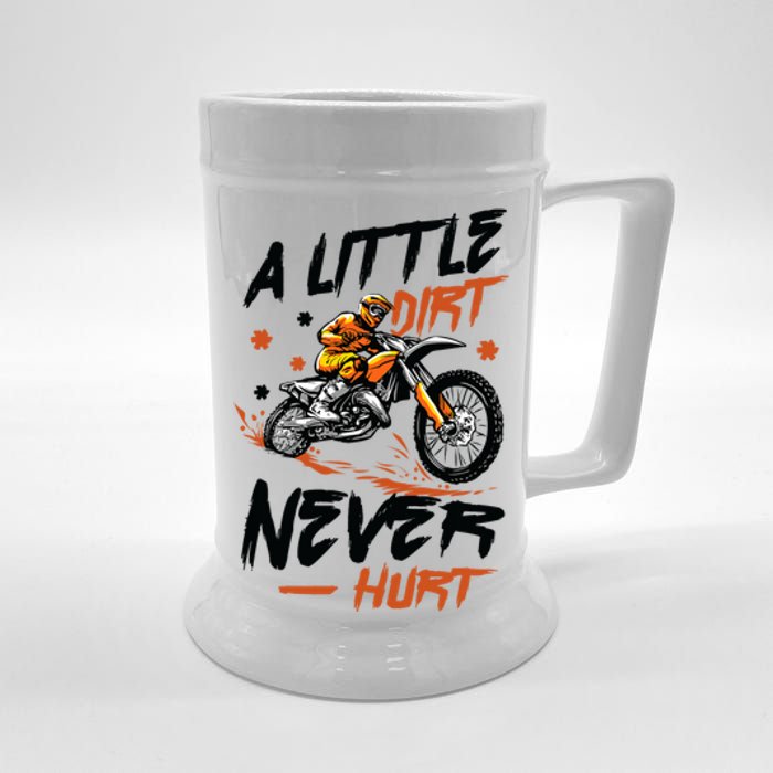 A Little Dirt Never Hurt Motorcross Dirt Bike Beer Stein