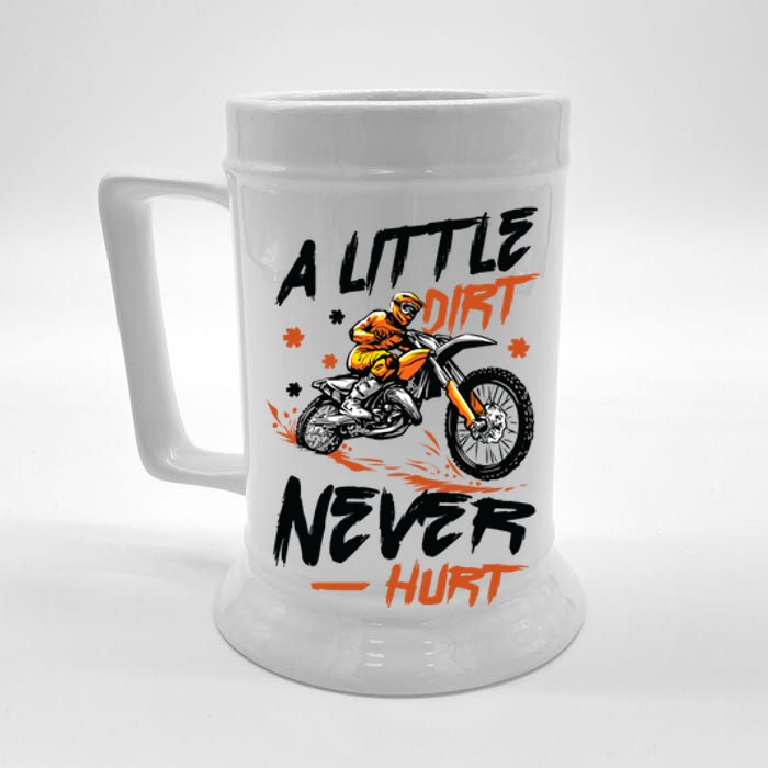 A Little Dirt Never Hurt Motorcross Dirt Bike Beer Stein