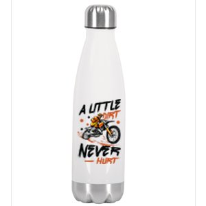 A Little Dirt Never Hurt Motorcross Dirt Bike Stainless Steel Insulated Water Bottle