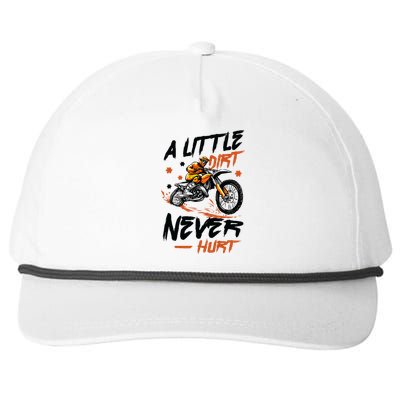 A Little Dirt Never Hurt Motorcross Dirt Bike Snapback Five-Panel Rope Hat