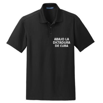 Abajo La Dictadura De Cuba Dry Zone Grid Polo