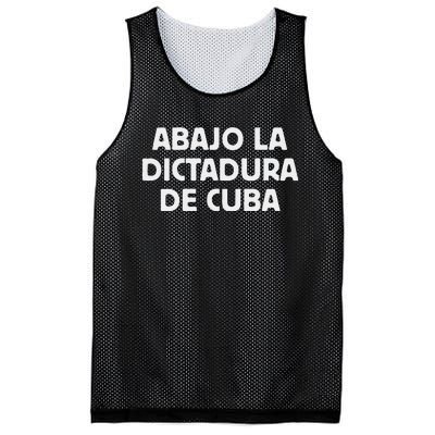 Abajo La Dictadura De Cuba Mesh Reversible Basketball Jersey Tank