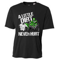 A Little Dirt Never Hurt Funny ATV 4 Wheeler Quad MX Gift Cooling Performance Crew T-Shirt