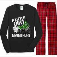 A Little Dirt Never Hurt Funny ATV 4 Wheeler Quad MX Gift Long Sleeve Pajama Set