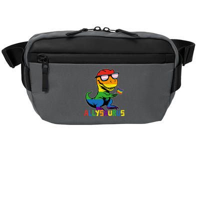 Allysaurus Lgbt Dinosaur Rainbow Flag Ally Lgbt Pride Crossbody Pack