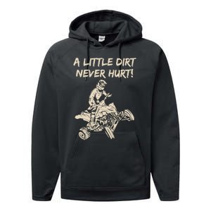 A Little Dirt Never Hurt Quad ATV Performance Fleece Hoodie