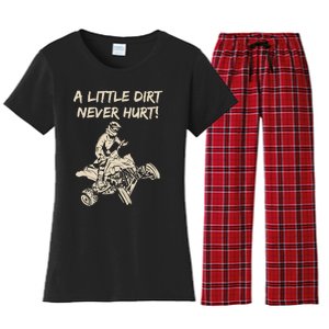 A Little Dirt Never Hurt Quad ATV Women's Flannel Pajama Set