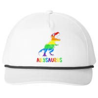 Allysaurus LGBT Dinosaur Rainbow Flag Ally LGBT Pride Snapback Five-Panel Rope Hat