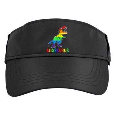 Allysaurus LGBT Dinosaur Rainbow Flag Ally LGBT Pride Adult Drive Performance Visor