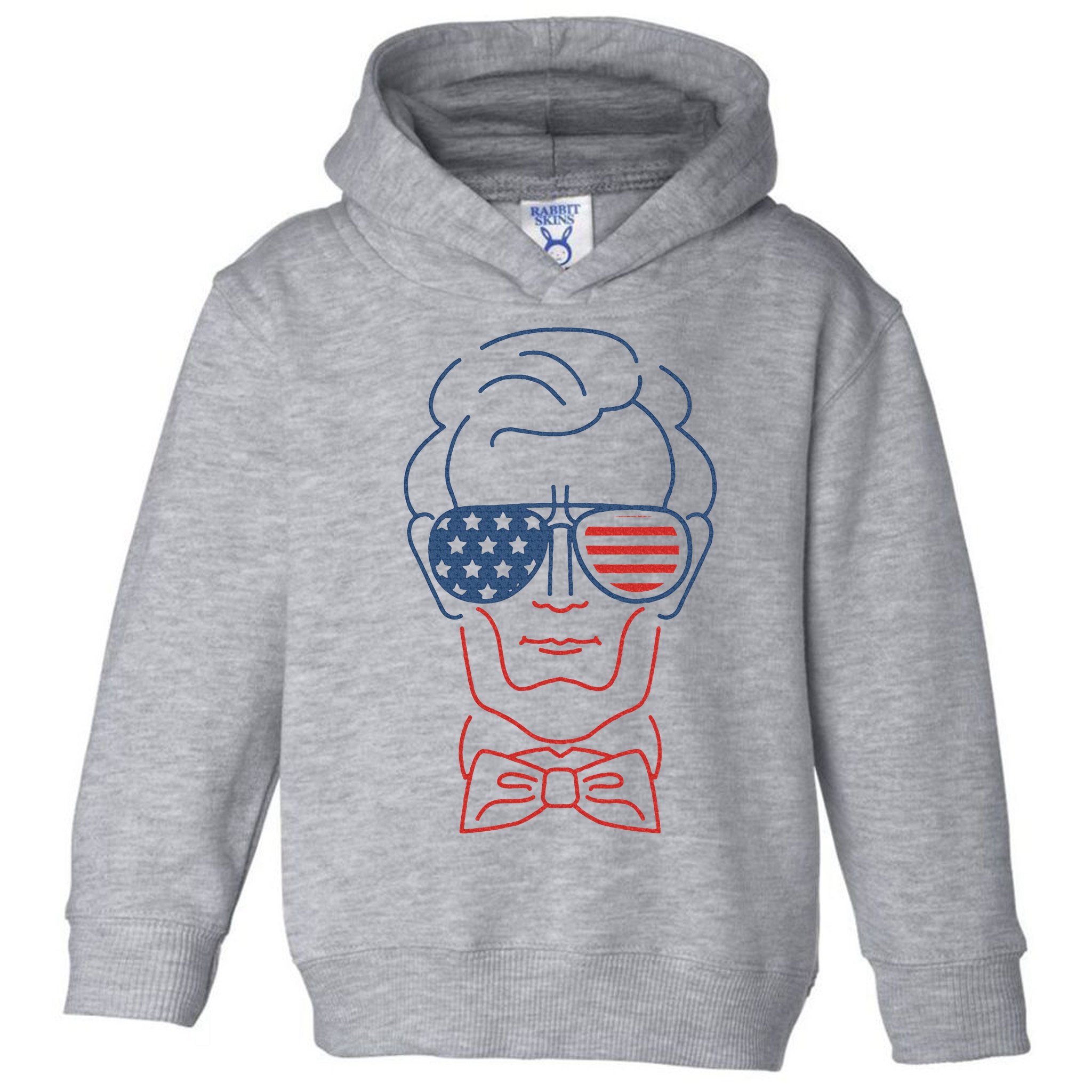 Abe Line Drawing Usa 4th Of July President Abraham Lincoln Toddler Hoodie