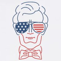 Abe Line Drawing Usa 4th Of July President Abraham Lincoln Toddler T-Shirt