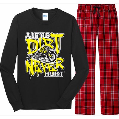 A Little Dirt Never Hurt Dirt Bike Mx Bike Rider Motocross Long Sleeve Pajama Set