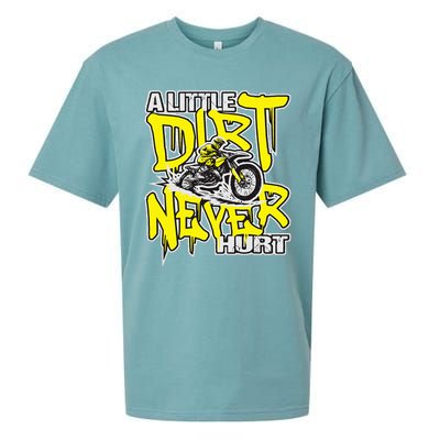 A Little Dirt Never Hurt Dirt Bike Mx Bike Rider Motocross Sueded Cloud Jersey T-Shirt