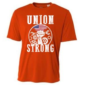 American Labor Day Holiday Union Strong Workers September Gift Cooling Performance Crew T-Shirt