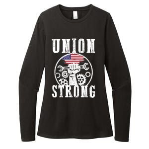 American Labor Day Holiday Union Strong Workers September Gift Womens CVC Long Sleeve Shirt