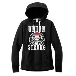 American Labor Day Holiday Union Strong Workers September Gift Women's Fleece Hoodie