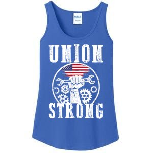 American Labor Day Holiday Union Strong Workers September Gift Ladies Essential Tank