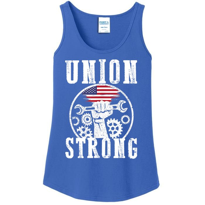 American Labor Day Holiday Union Strong Workers September Gift Ladies Essential Tank