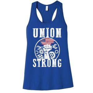 American Labor Day Holiday Union Strong Workers September Gift Women's Racerback Tank