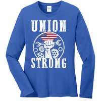 American Labor Day Holiday Union Strong Workers September Gift Ladies Long Sleeve Shirt