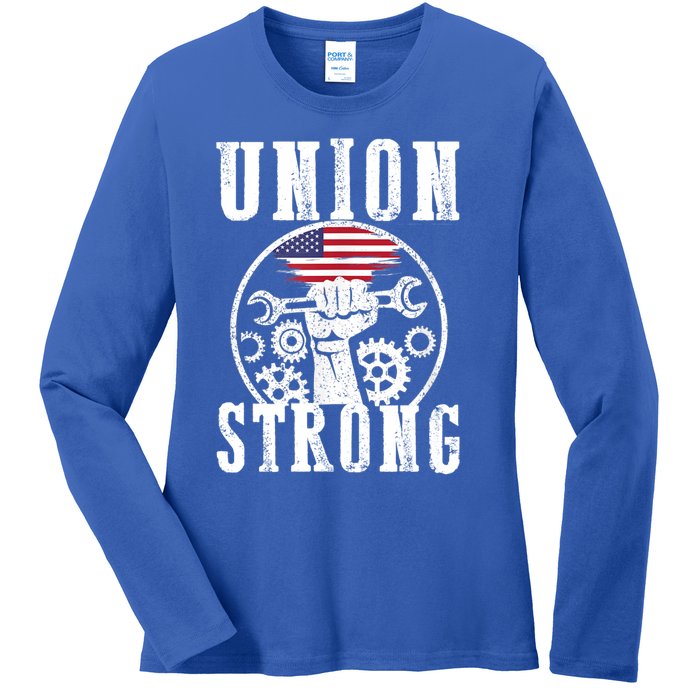 American Labor Day Holiday Union Strong Workers September Gift Ladies Long Sleeve Shirt