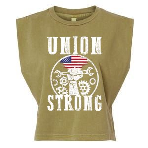 American Labor Day Holiday Union Strong Workers September Gift Garment-Dyed Women's Muscle Tee