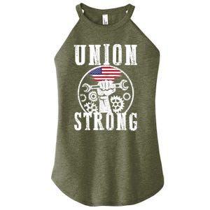 American Labor Day Holiday Union Strong Workers September Gift Women's Perfect Tri Rocker Tank