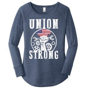 American Labor Day Holiday Union Strong Workers September Gift Women's Perfect Tri Tunic Long Sleeve Shirt