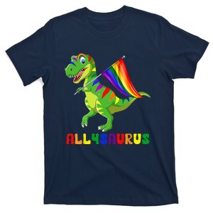 Allysaurus LGBT Dinosaur Rainbow Flag Ally LGBT Pride T-Shirt