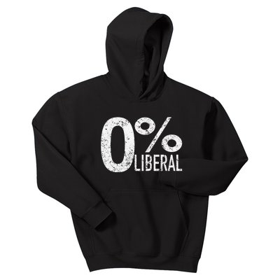 Anti Liberal Democrat Zero Percent Liberal Pro Trump Kids Hoodie