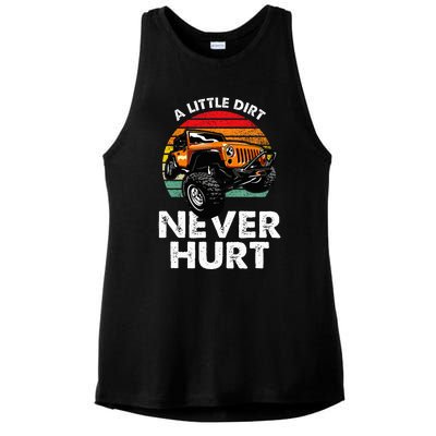 A Little Dirt Never Hurt Offroad Mudding Ladies PosiCharge Tri-Blend Wicking Tank