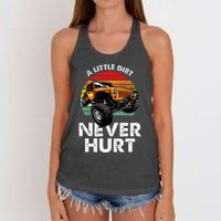 A Little Dirt Never Hurt Offroad Mudding Women's Knotted Racerback Tank