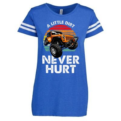 A Little Dirt Never Hurt Offroad Mudding Enza Ladies Jersey Football T-Shirt