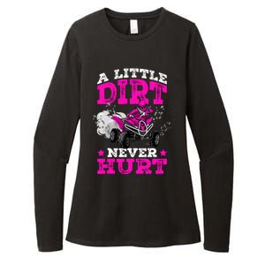 A Little Dirt Never Hurt 4 Wheeler Atv Quad Girl Womens CVC Long Sleeve Shirt