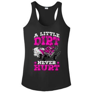 A Little Dirt Never Hurt 4 Wheeler Atv Quad Girl Ladies PosiCharge Competitor Racerback Tank