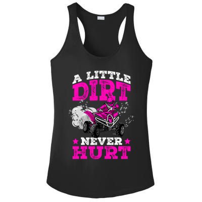 A Little Dirt Never Hurt 4 Wheeler Atv Quad Girl Ladies PosiCharge Competitor Racerback Tank