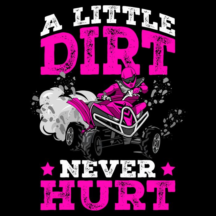 A Little Dirt Never Hurt 4 Wheeler Atv Quad Girl Baby Bodysuit
