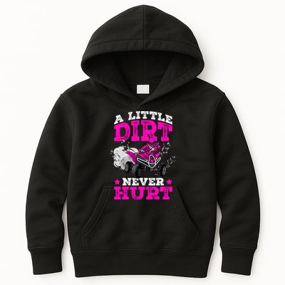 A Little Dirt Never Hurt 4 Wheeler Atv Quad Girl Kids Hoodie
