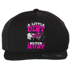 A Little Dirt Never Hurt 4 Wheeler Atv Quad Girl Wool Snapback Cap