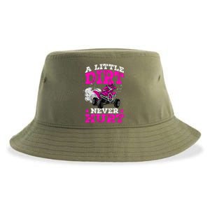 A Little Dirt Never Hurt 4 Wheeler Atv Quad Girl Sustainable Bucket Hat