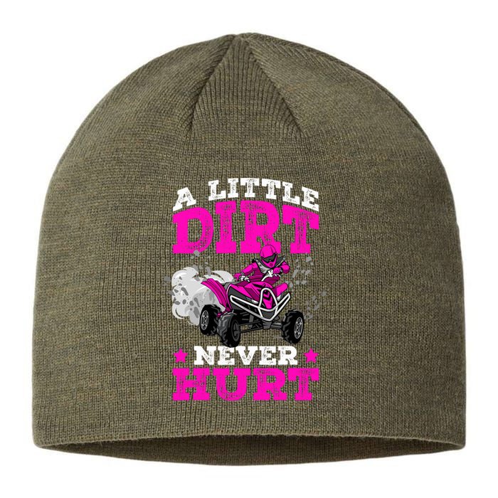 A Little Dirt Never Hurt 4 Wheeler Atv Quad Girl Sustainable Beanie