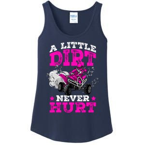 A Little Dirt Never Hurt 4 Wheeler Atv Quad Girl Ladies Essential Tank