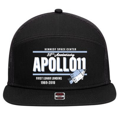 Apollo11 Launch Day 50Th Anniversary 7 Panel Mesh Trucker Snapback Hat