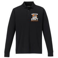 A Little Dirt Never Hurt - Funny ATV Quad 4 Wheeler MX Performance Long Sleeve Polo